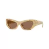Burberry Damen BE4450U415773 eckige Sonnenbrille, Havana/Braun Gradient, 54mm