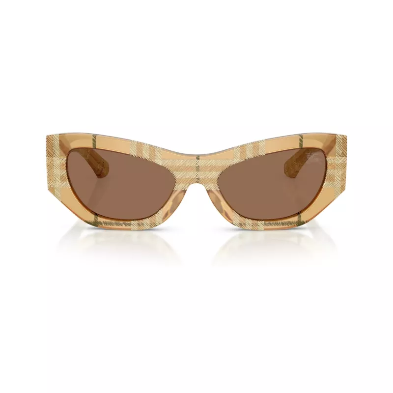 Burberry Damen BE4450U415773 eckige Sonnenbrille, Havana/Braun Gradient, 54mm