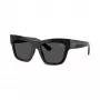 Burberry BE4449-300187 Damen Cat-Eye-Sonnenbrille, schwarzes Gestell, graue Gradientgläser, 53mm