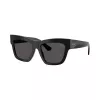 Burberry BE4449-300187 Damen Cat-Eye-Sonnenbrille, schwarzes Gestell, graue Gradientgläser, 53mm