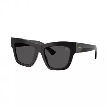 Burberry BE4449-300187 Damen Cat-Eye-Sonnenbrille, schwarzes Gestell, graue Gradientgläser, 53mm