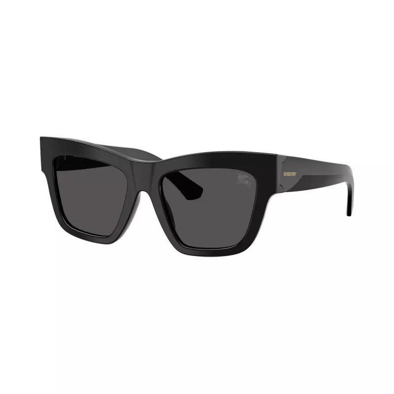 Burberry BE4449-300187 Damen Cat-Eye-Sonnenbrille, schwarzes Gestell, graue Gradientgläser, 53mm