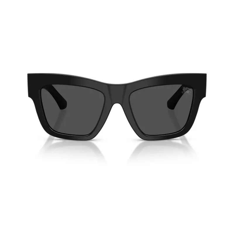 Burberry BE4449-300187 Damen Cat-Eye-Sonnenbrille, schwarzes Gestell, graue Gradientgläser, 53mm