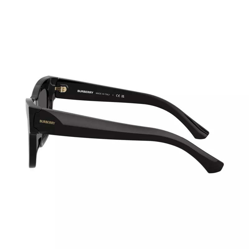 Burberry BE4449-300187 Damen Cat-Eye-Sonnenbrille, schwarzes Gestell, graue Gradientgläser, 53mm