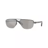 Burberry BE3164-13166G Herren Pilot Sonnenbrille, schwarzes Gestell, graue Gradient Gläser, 62mm