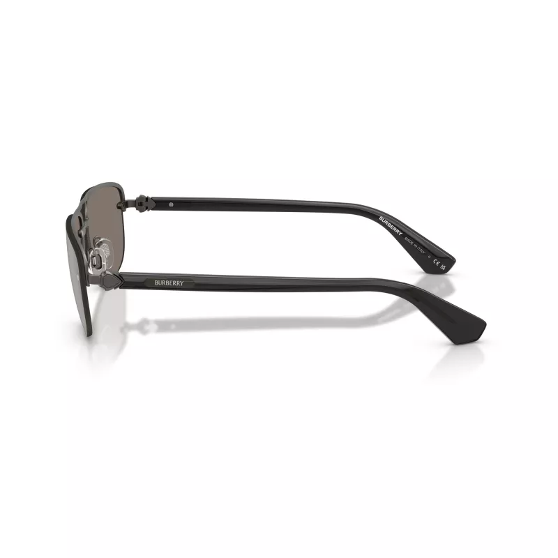 Burberry BE3164-13166G Herren Pilot Sonnenbrille, schwarzes Gestell, graue Gradient Gläser, 62mm