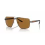 Armani Exchange AX2037S 600383 Herren Polarized Pilot Sonnenbrille, Mattschwarz/Grau, 60mm