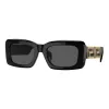 Versace VE4444UGB187 Damen Cat-Eye-Sonnenbrille, schwarzes Gestell, graue Gradient-Gläser, 54mm