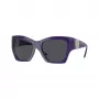 Versace VE4452-541987 Damen-Sonnenbrille, schwarzes Cat-Eye-Gestell, graue Gläser, 55/19/135 mm