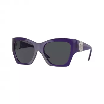 Versace VE4452-541987 Damen-Sonnenbrille, schwarzes Cat-Eye-Gestell, graue Gläser, 55/19/135 mm