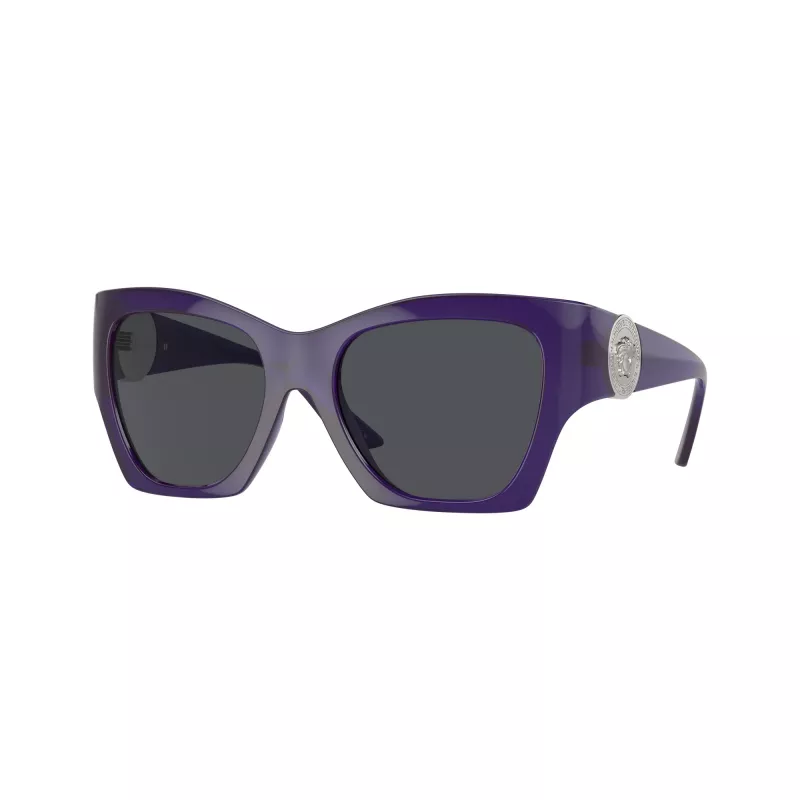 Versace VE4452-541987 Damen-Sonnenbrille, schwarzes Cat-Eye-Gestell, graue Gläser, 55/19/135 mm
