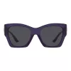 Versace VE4452-541987 Damen-Sonnenbrille, schwarzes Cat-Eye-Gestell, graue Gläser, 55/19/135 mm