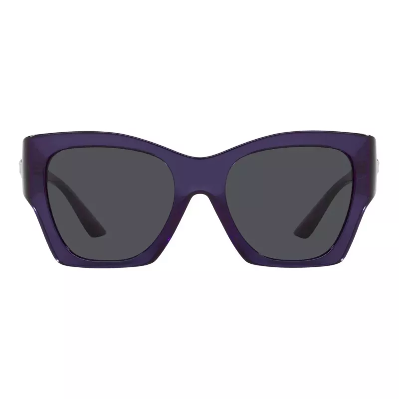 Versace VE4452-541987 Damen-Sonnenbrille, schwarzes Cat-Eye-Gestell, graue Gläser, 55/19/135 mm
