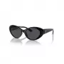 Versace VE4455U GB1/87 Damen Cat-Eye-Sonnenbrille, schwarzes Gestell, graue Gläser, 53-19-140 mm