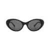 Versace VE4455U GB1/87 Damen Cat-Eye-Sonnenbrille, schwarzes Gestell, graue Gläser, 53-19-140 mm