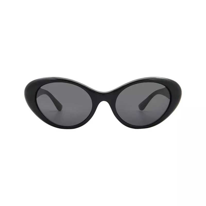 Versace VE4455U GB1/87 Damen Cat-Eye-Sonnenbrille, schwarzes Gestell, graue Gläser, 53-19-140 mm