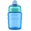 Philips AVENT Easy Sip Trinklernbecher, 9M+, 260 ml, Silikonausguss, Blau
