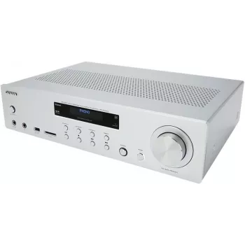 AIWA AMU-120BT/SL Micro-Hi-Fi-System mit Bluetooth, DAB+/FM, 200W PMPO, Silber