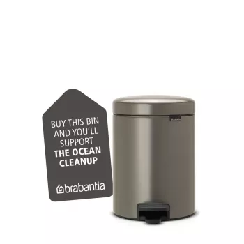 Brabantia NewIcon 5 Liter Treteimer, Platinum