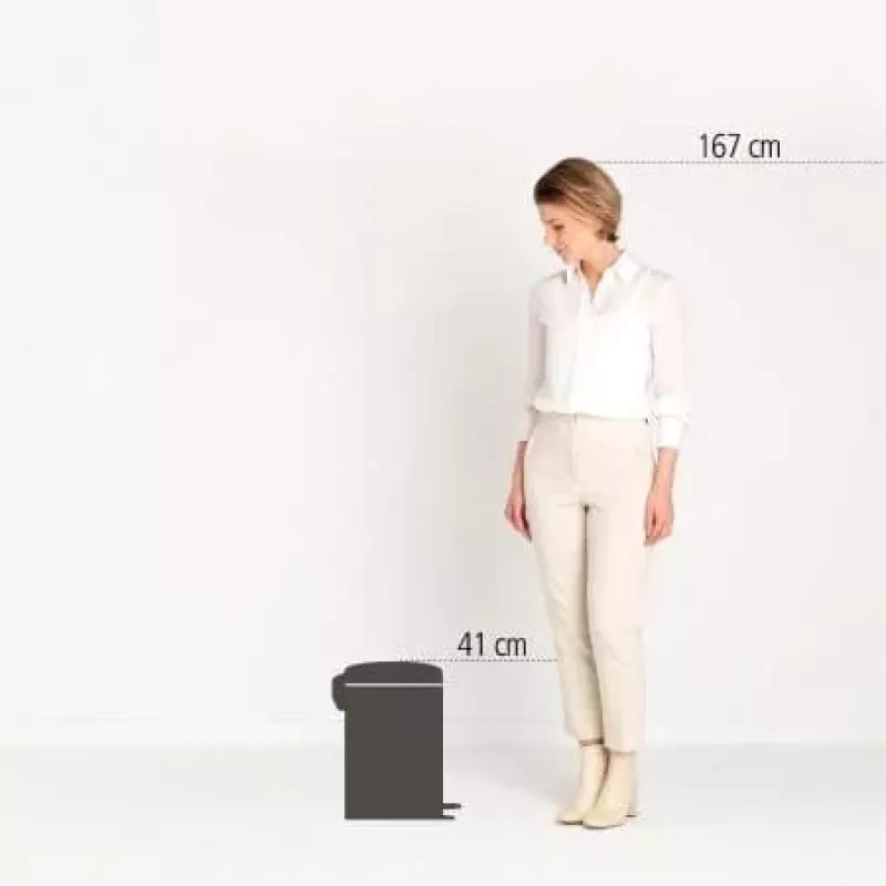 Brabantia NewIcon 12L Tretmülleimer, Brilliant Steel