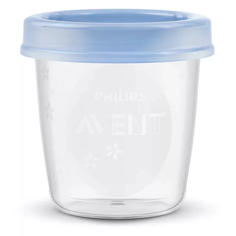 Philips Avent Muttermilch- und Babynahrung-Aufbewahrungsbecher 180 ml (5er-Pack) mit Deckeln