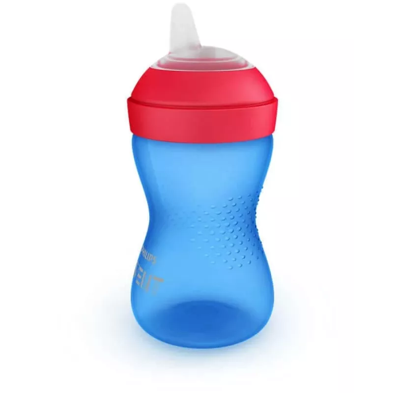 Philips Avent My Grippy Trinklernbecher mit weichem Ausguss 300ml, 9M+, Blau