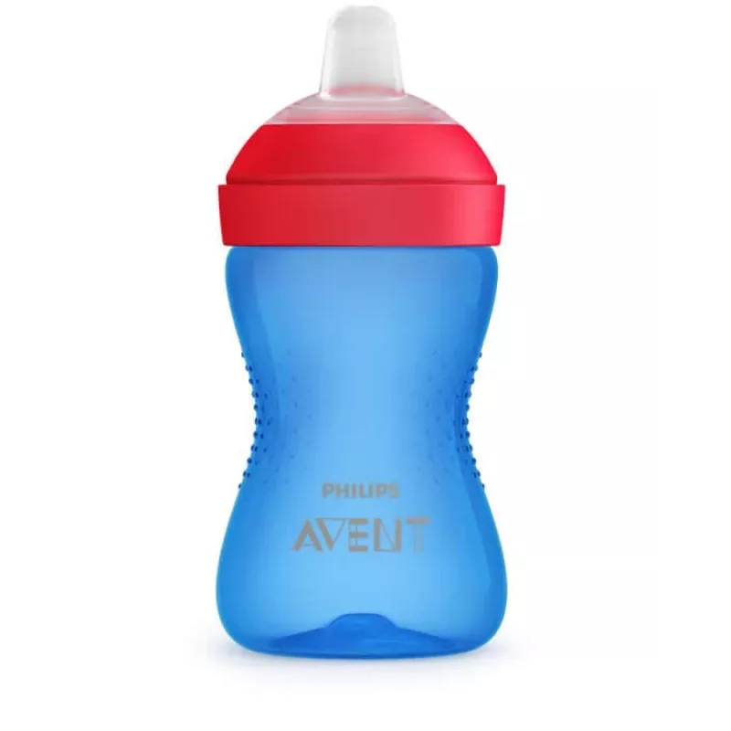 Philips Avent My Grippy Trinklernbecher mit weichem Ausguss 300ml, 9M+, Blau