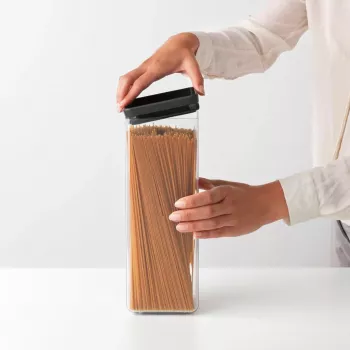 Brabantia quadratischer Vorratsbehälter 2,5L Dunkelgrau