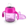 Philips AVENT Easy Sip Trinklernbecher mit Griffen, 6M+, 200 ml, Silikontülle, Rosa
