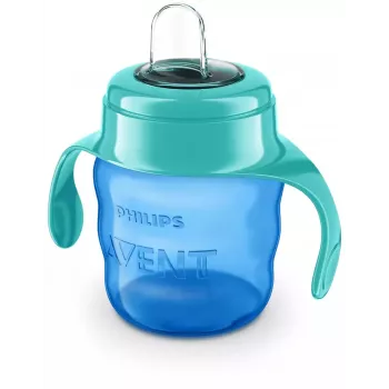 Philips AVENT Easy Sip Trinklernbecher mit Griffen, 6M+, 200ml, Silikontülle, Grün