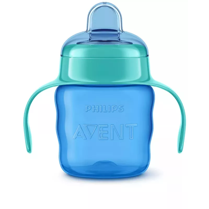 Philips AVENT Easy Sip Trinklernbecher mit Griffen, 6M+, 200ml, Silikontülle, Grün