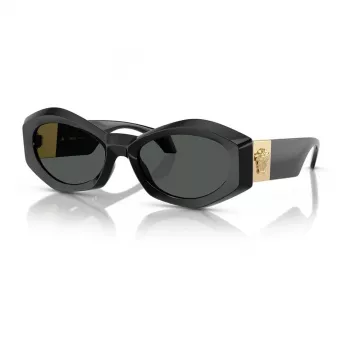 Versace VE4466UGB187 Herren-Sonnenbrille Schwarzes Gestell Dunkelgraue Gläser 54-19-140