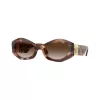 Versace VE4466U Herren-Sonnenbrille, quadratisch, Acetat, schwarzer Rahmen, graue Gläser, 54mm VE4466U54613B