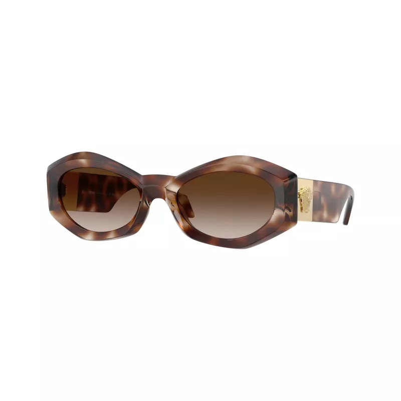 Versace VE4466U Herren-Sonnenbrille, quadratisch, Acetat, schwarzer Rahmen, graue Gläser, 54mm VE4466U54613B