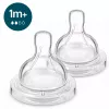 Philips AVENT Anti-Kolik Babyflaschen Silikonsauger 1M+, Langsam fließend, 2er-Pack