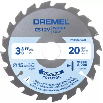 Dremel CS500 Holz-Kreissägeblatt 85mm, Wolframcarbid-bestückt, 20 Zähne, für DSM20 Compact Saw 2608846431