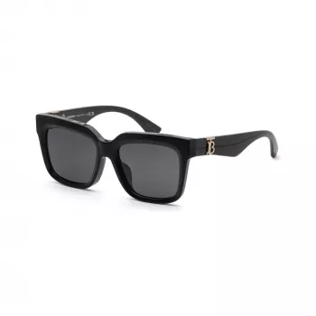 Burberry BE4419F300187 Damen-Sonnenbrille, eckig, schwarzes Gestell, graue Gläser, 54mm