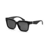 Burberry BE4419F300187 Damen-Sonnenbrille, eckig, schwarzes Gestell, graue Gläser, 54mm