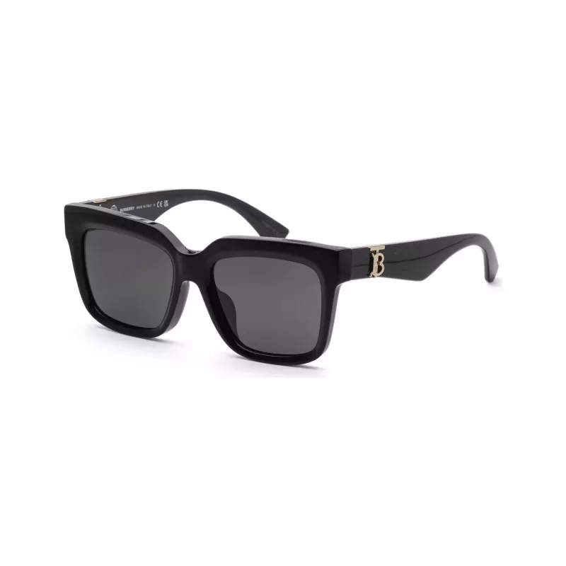 Burberry BE4419F300187 Damen-Sonnenbrille, eckig, schwarzes Gestell, graue Gläser, 54mm