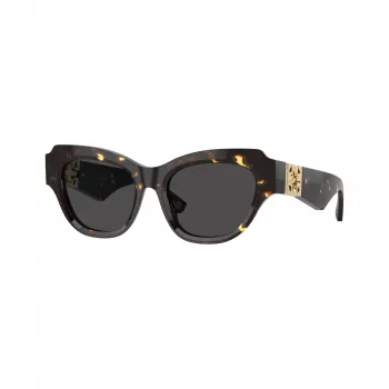 Burberry BE4423-410687 Damen Cat-Eye-Sonnenbrille, dunkelbraunes Havanna-Gestell, braune Gradientgläser, 52mm