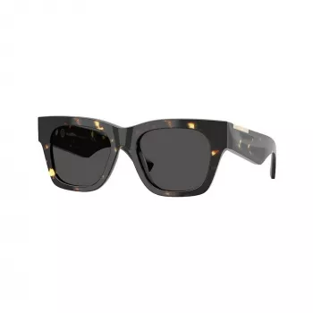 Burberry BE4424-410687 Damen-Sonnenbrille, Cat Eye, Transparent Graues Gestell, Dunkelgraue Gläser, 52/18/130 mm