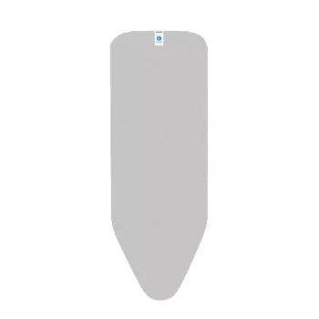 Brabantia Bügelbrettbezug, 124x45 cm, metallisierte Baumwolle, 2mm Schaumstoff, Metallic-Grau