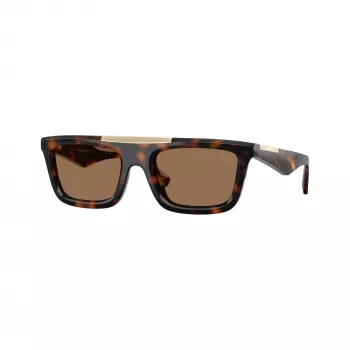 Burberry BE4451U300273 Herren-Sonnenbrille, quadratisch, Acetat, Havanna, braunes Gradient-Glas, 54-21-140