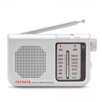 AIWA RS-55/SL Tragbares analoges AM/FM Taschenradio, Grau