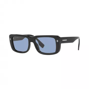 Burberry BE4376U300172 Herren-Sonnenbrille, quadratisch, schwarzes Gestell, dunkelgraue Gläser, 55mm