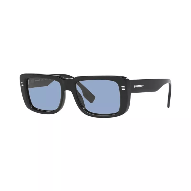 Burberry BE4376U300172 Herren-Sonnenbrille, quadratisch, schwarzes Gestell, dunkelgraue Gläser, 55mm