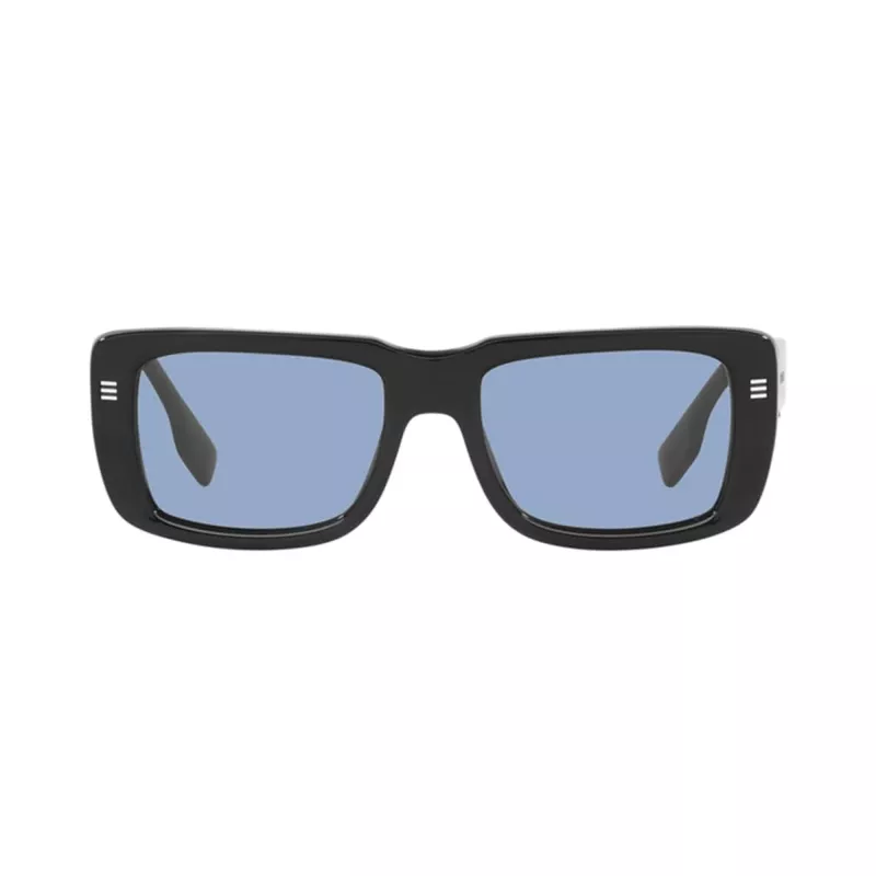 Burberry BE4376U300172 Herren-Sonnenbrille, quadratisch, schwarzes Gestell, dunkelgraue Gläser, 55mm