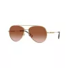 Burberry BE3147-110913 Damen Cat-Eye-Sonnenbrille, Blassgoldenes Gestell, Braune Gradientgläser, 58mm