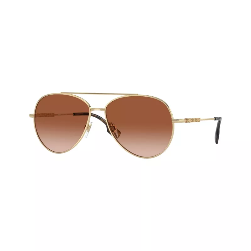Burberry BE3147-110913 Damen Cat-Eye-Sonnenbrille, Blassgoldenes Gestell, Braune Gradientgläser, 58mm