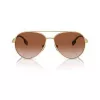 Burberry BE3147-110913 Damen Cat-Eye-Sonnenbrille, Blassgoldenes Gestell, Braune Gradientgläser, 58mm